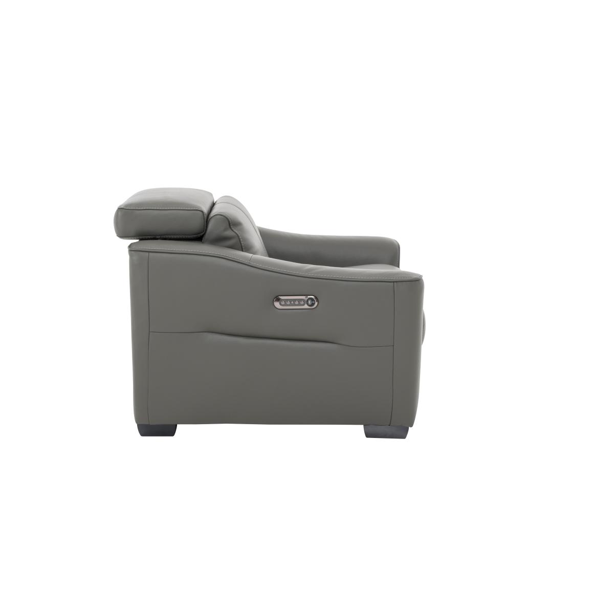 Xavier BV Leather Armchair with Power Recliner - Classic Black – image 3