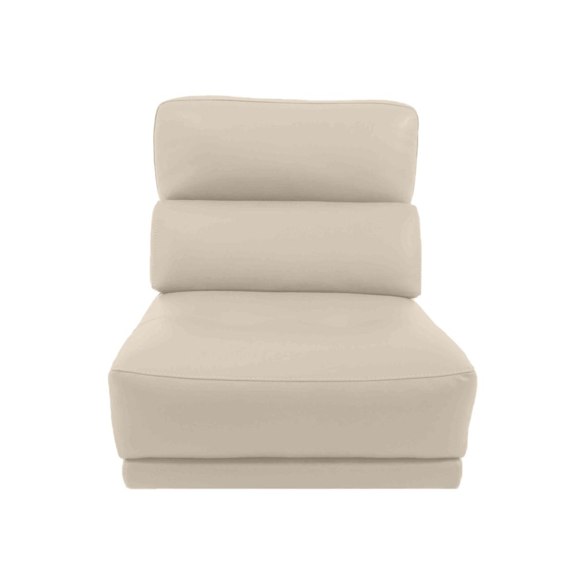 Adama NC Leather Armless Unit - NC Bisque
