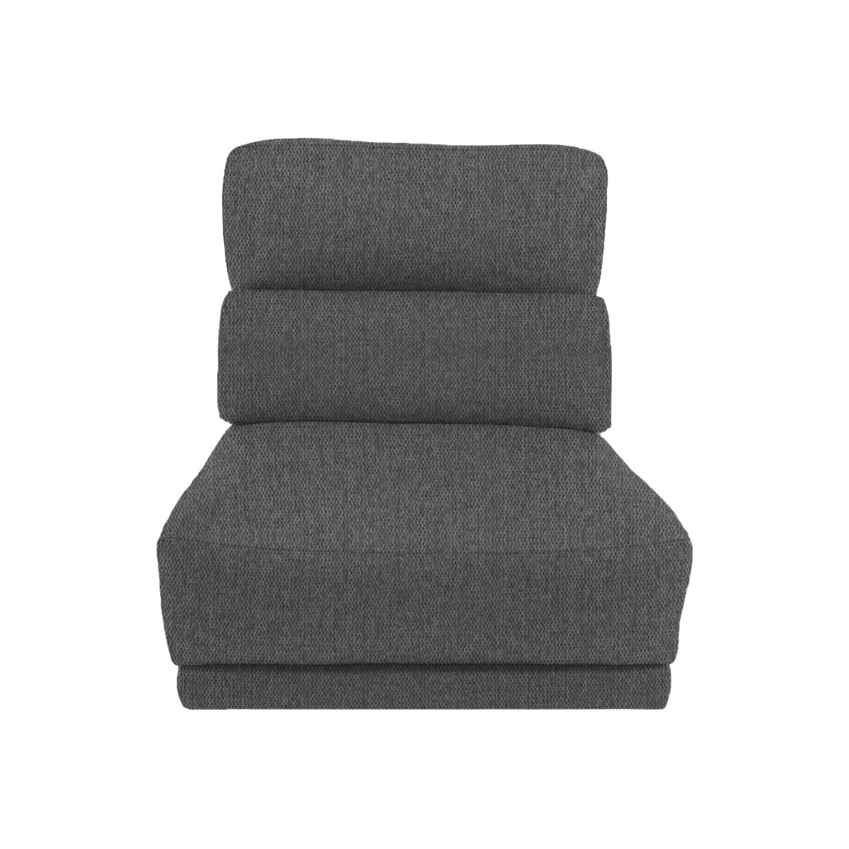 Adama Fabric Armless Unit - R39 Charcoal