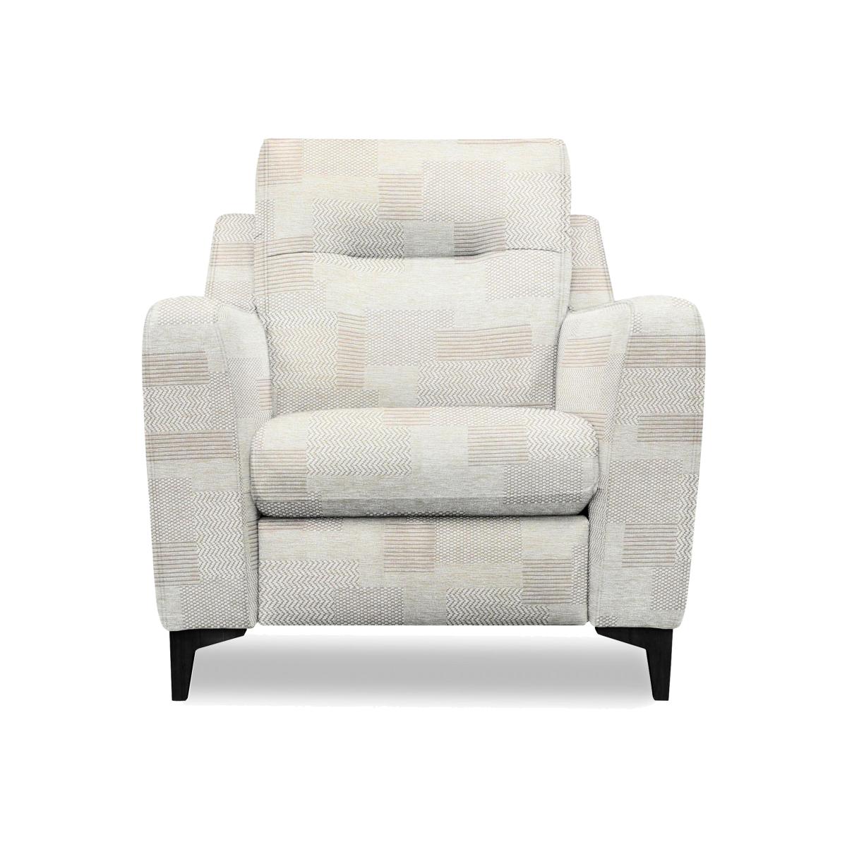 G Plan - Arlo Fabric Chair - Checkers Putty with Ebony Feet