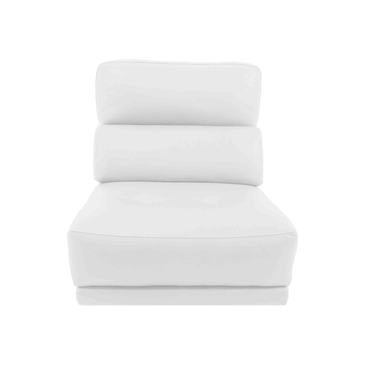 Adama BV Leather Armless Unit - BV Star White