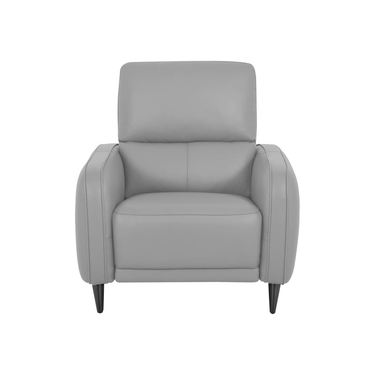 Domicil - Logan Leather Power Recliner Chair - NN Light Grey