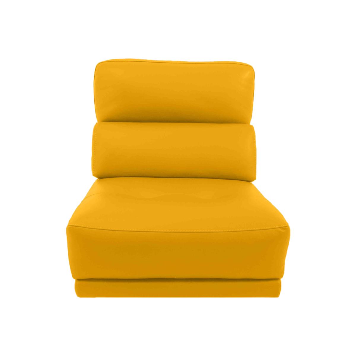 Adama NC Leather Armless Unit - Power Recliner - Sunflower