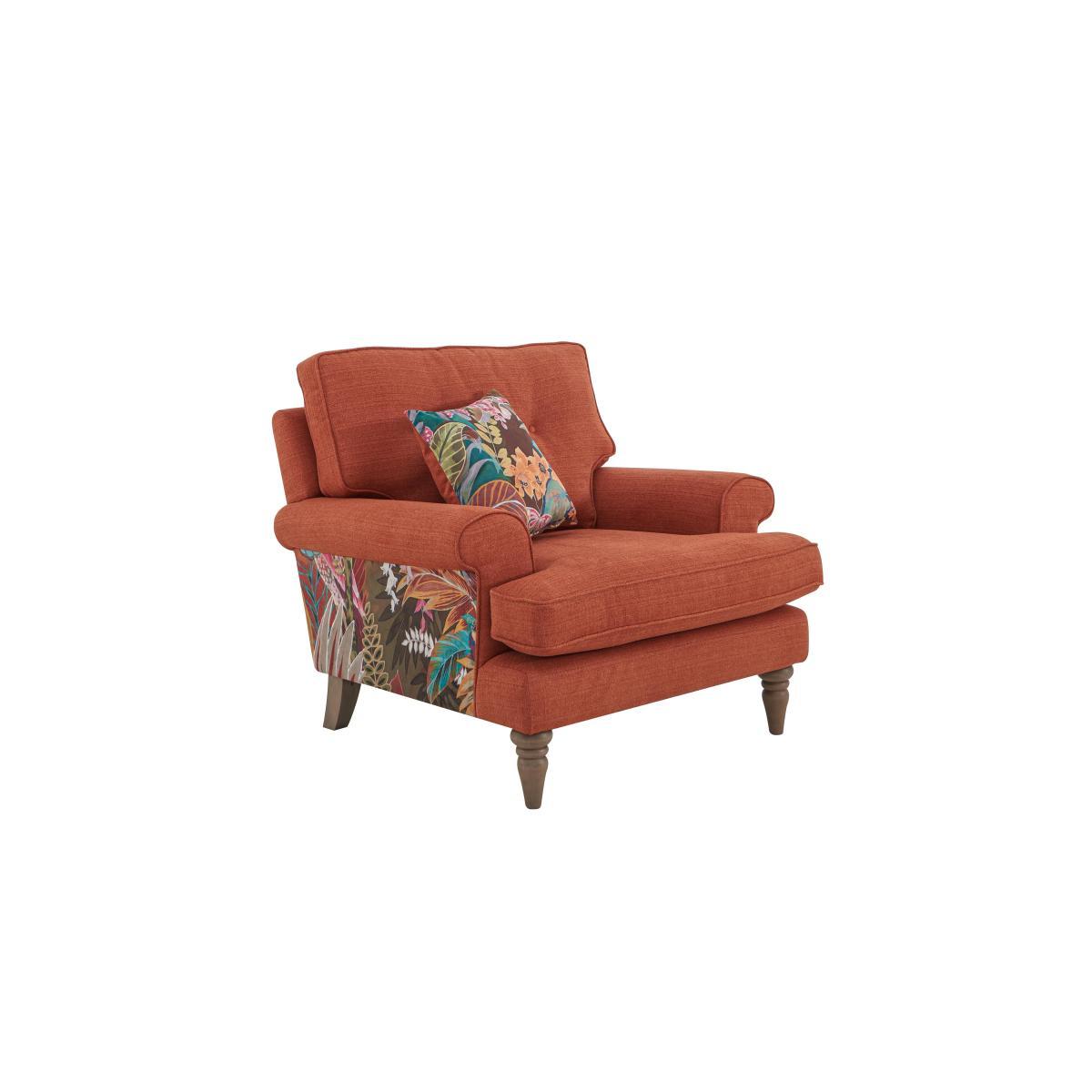 The Botanical Collection Paradiso Fabric Patterned Armchair - Grey – image 4