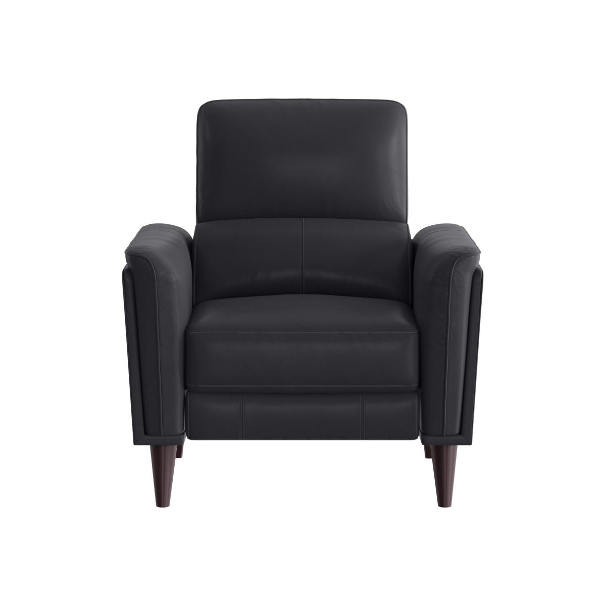 Compact Collection Klein HW Leather Power Recliner Chair with Telescopic Headrest - Black