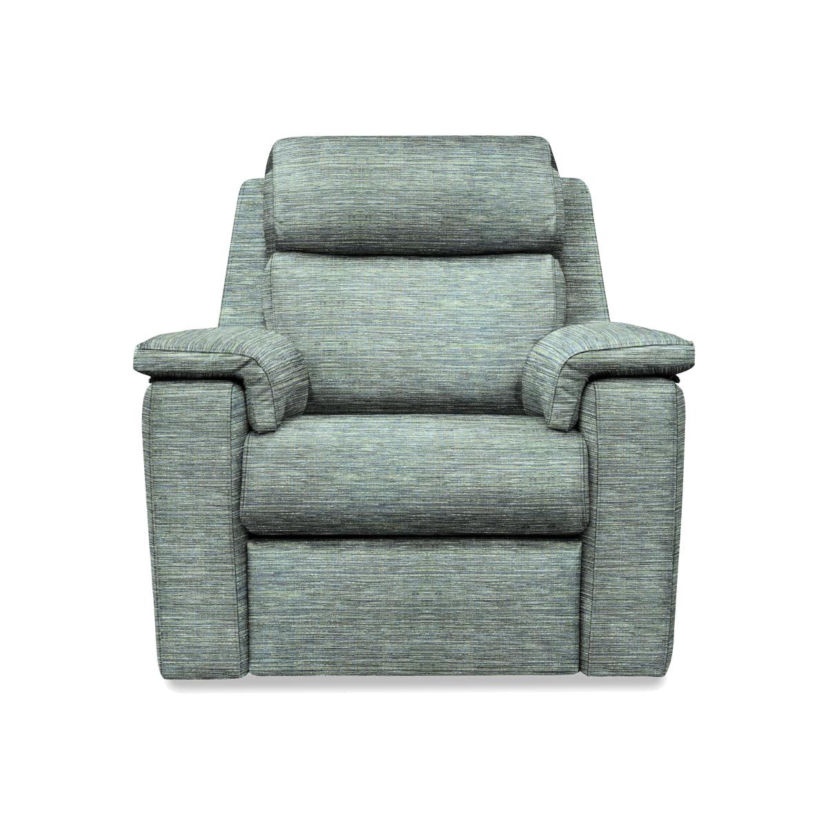 G Plan - Thornbury Fabric Chair with Manual Recliner - Waffle Marine