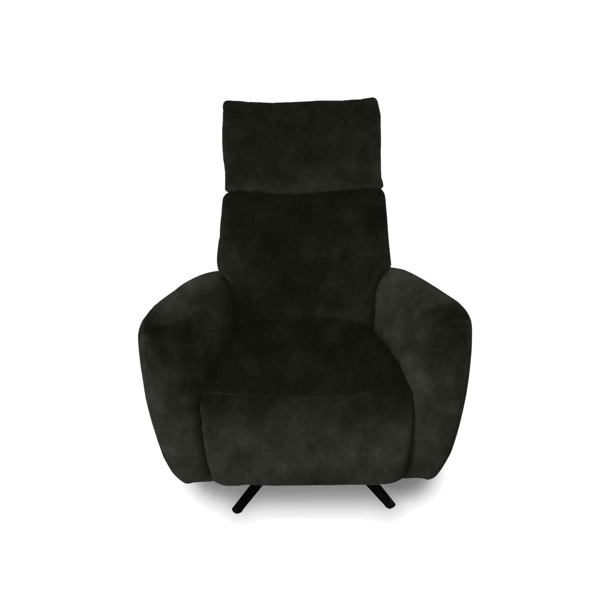 Designer Chair Collection Granada Fabric Power Recliner Swivel Chair with Massage Feature - Feb-Dec-R10 Charcoal