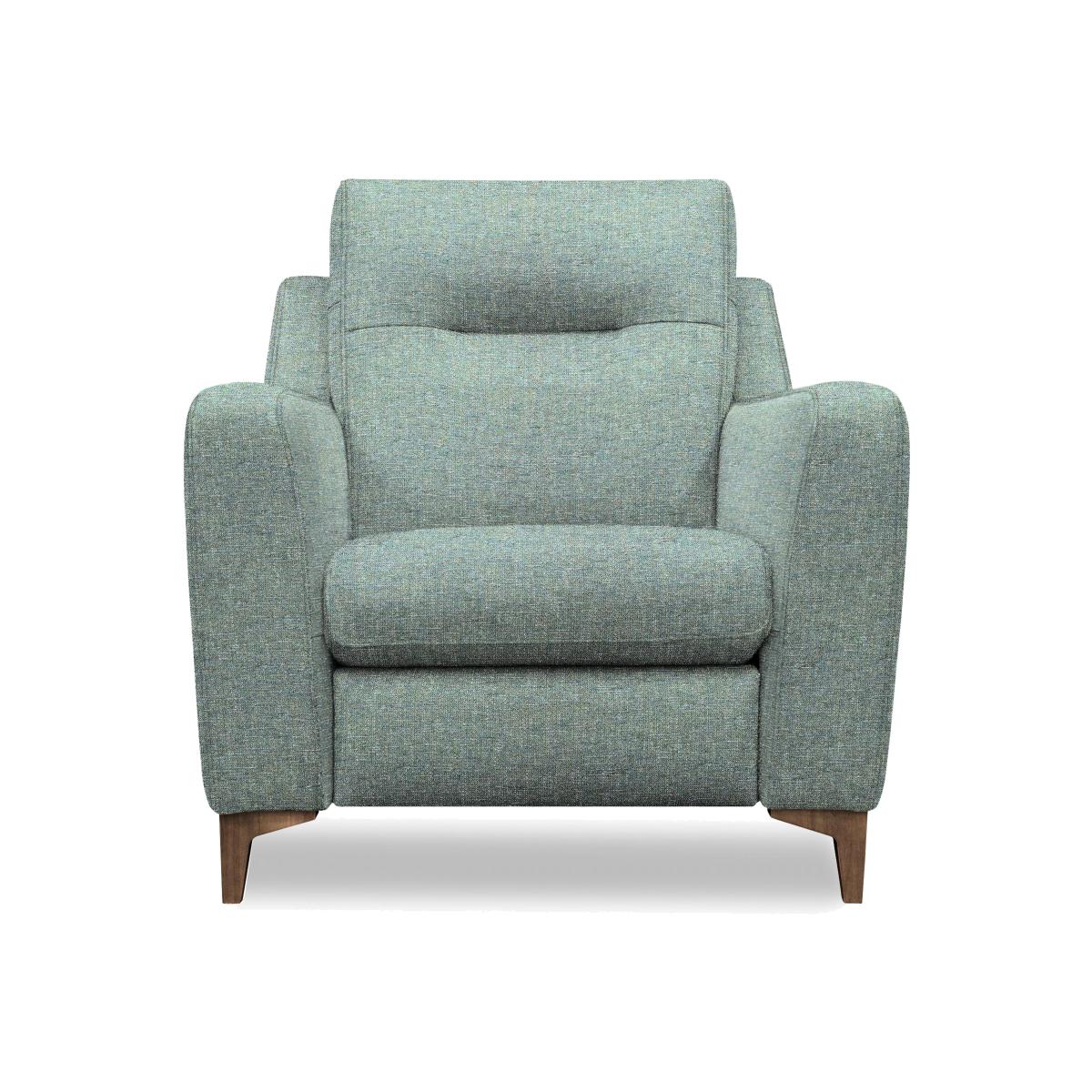G Plan - Arlo Fabric Chair - Dapple Kingfisher with Walnut Feet