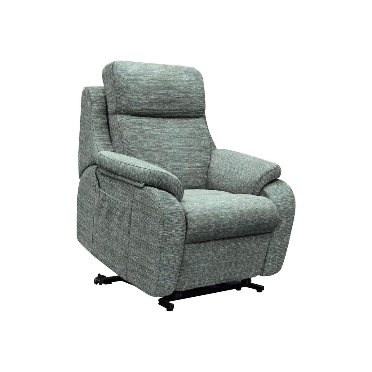 G Plan - Kingsbury Large Fabric Lift and Rise Chair - Waffle Marine