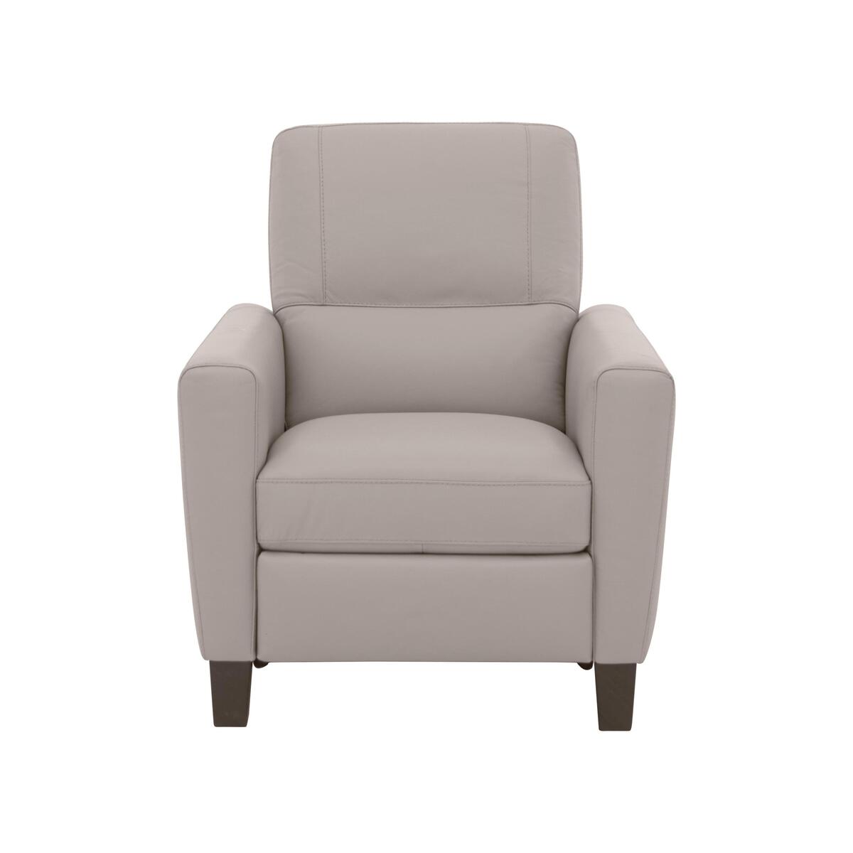 Versano Leather Manual Recliner Armchair - Grey