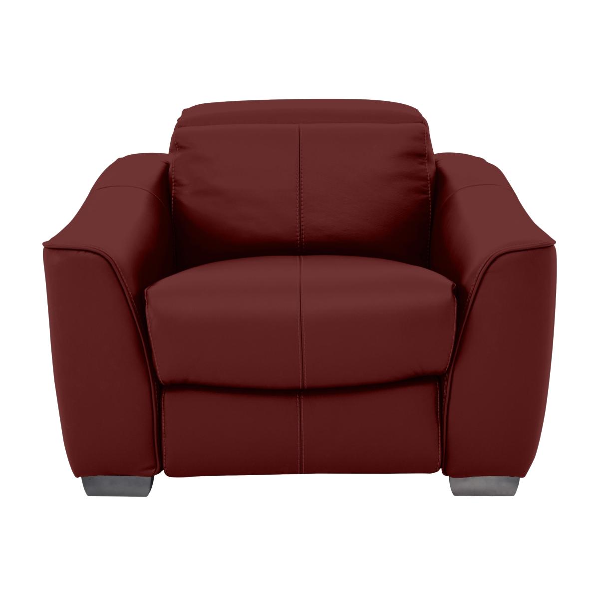Xavier NC Leather Armchair with Power Recliner - NC Deep Red – image 1
