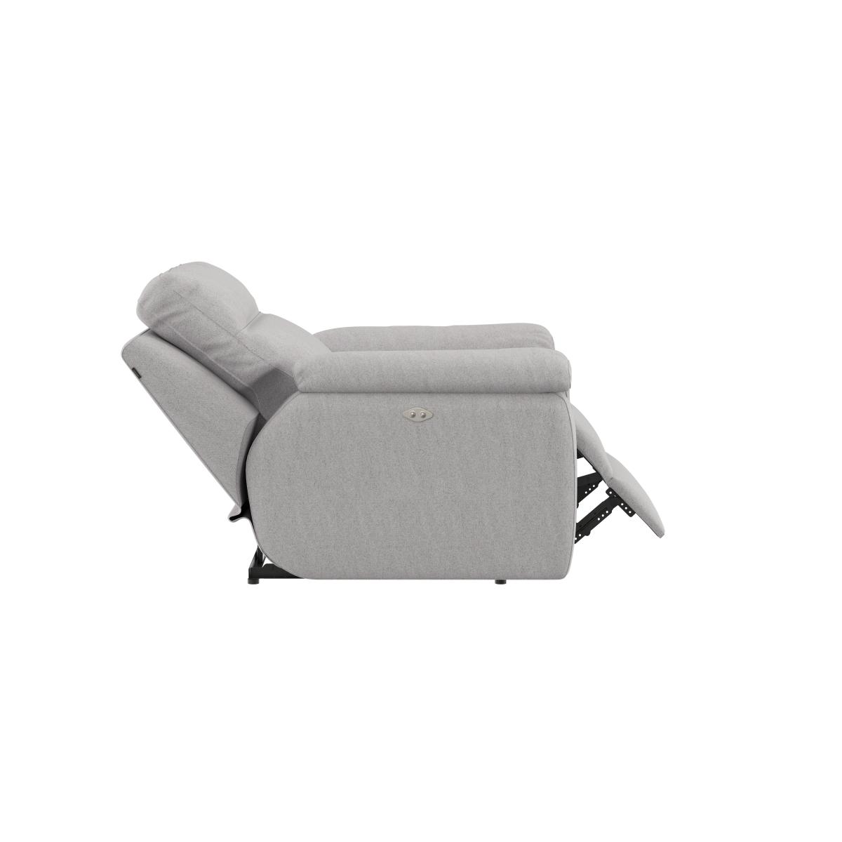 Nicoletti - Paolo Fabric Power Recliner Armchair - Black – image 4