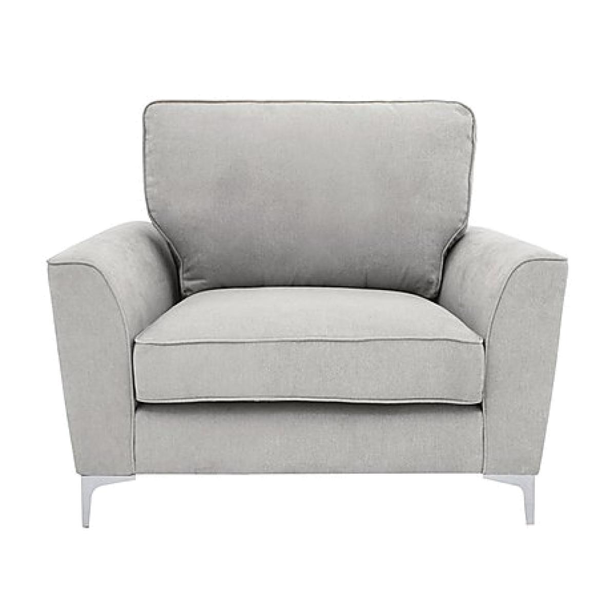 Legend Fabric Armchair with Chrome Feet - Kingston Silver