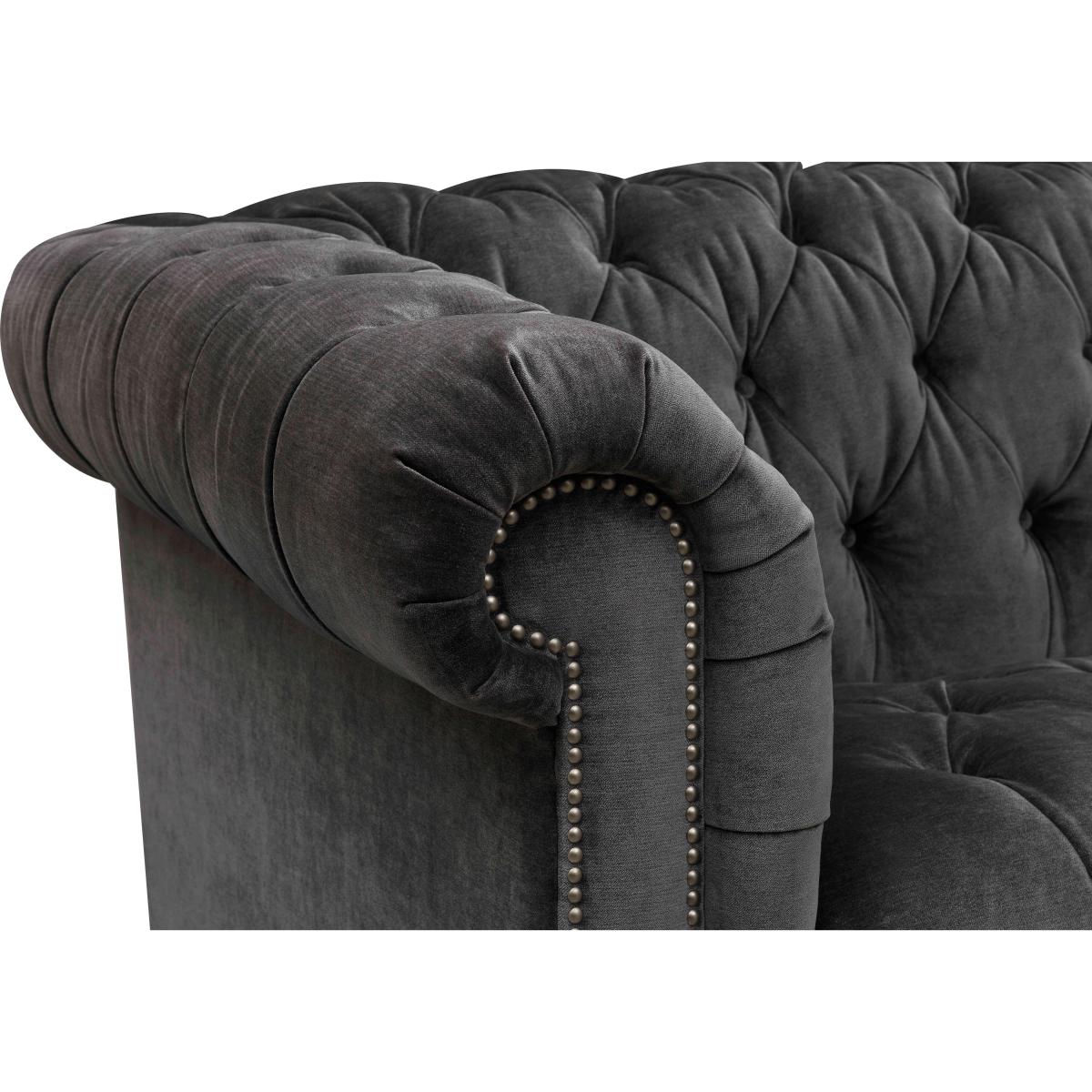 At The Helm - Walter Fabric Chesterfield Chair – image 2