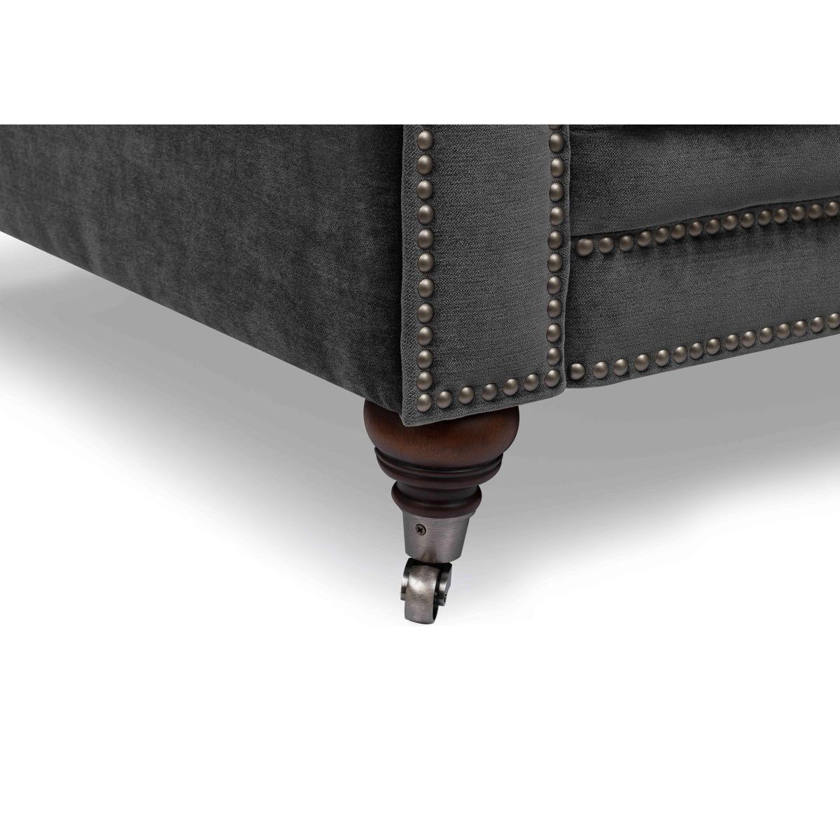 At The Helm - Walter Fabric Chesterfield Chair – image 3