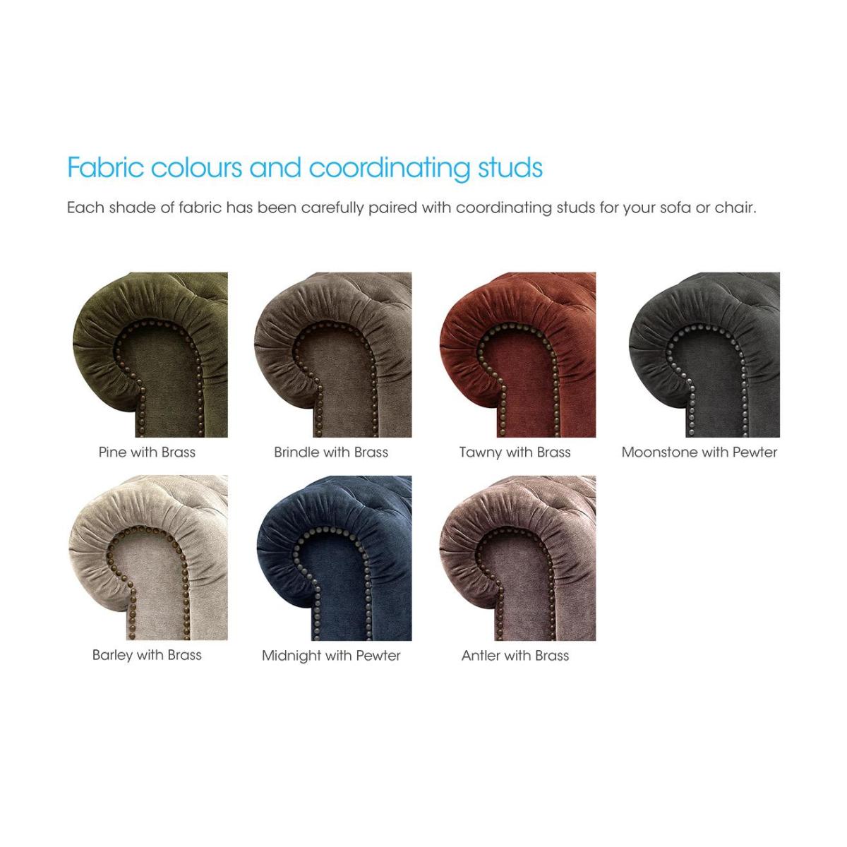 At The Helm - Walter Fabric Chesterfield Chair – image 6
