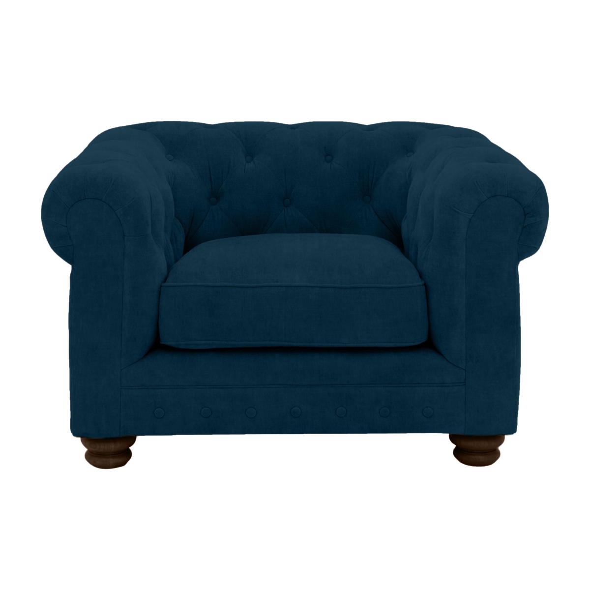 Alexander and James - Chesterfield Collection Hugo Fabric Chair - Teal - Dark Feet