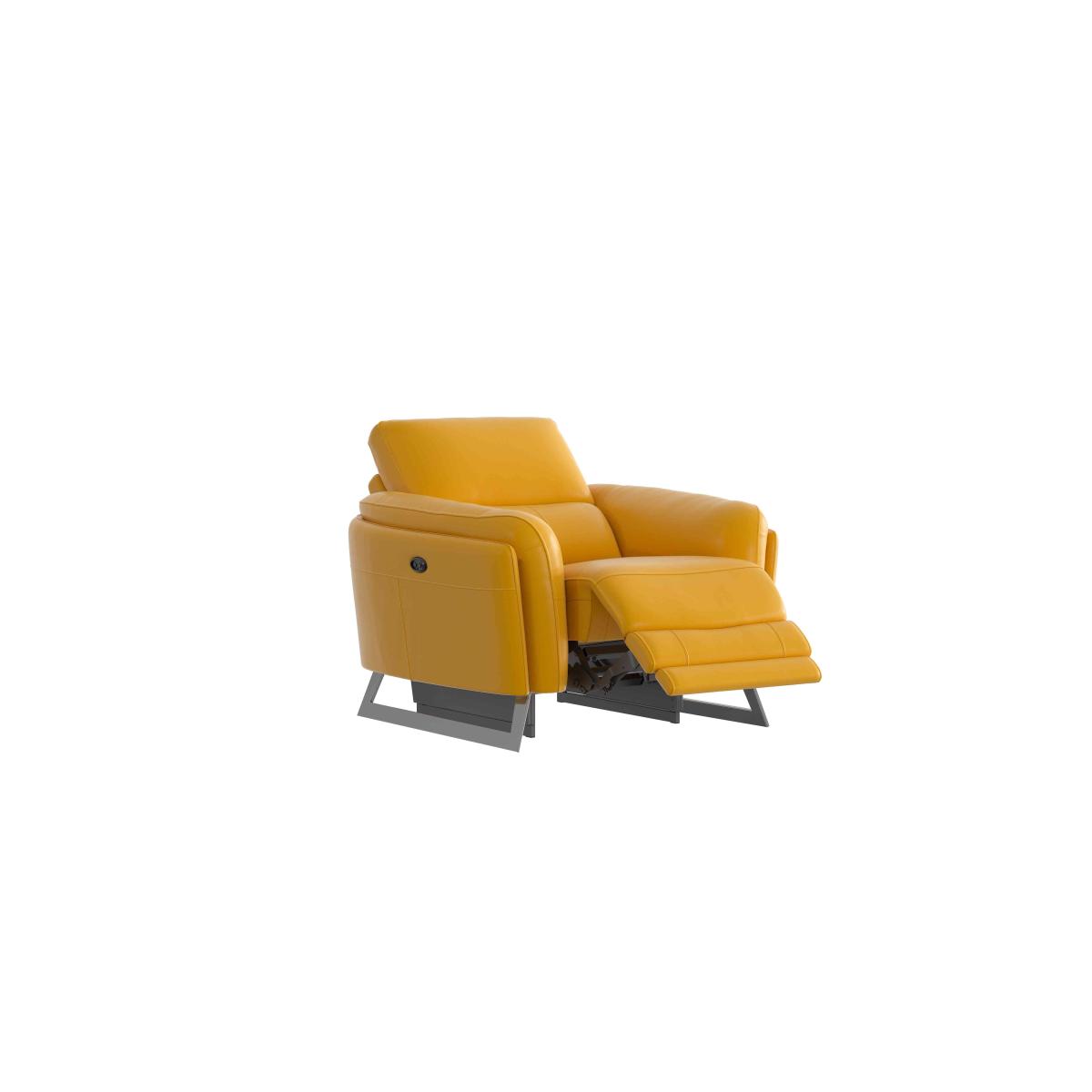 Amarilla Leather Power Recliner Armchair - Grey- World of Leather – image 5