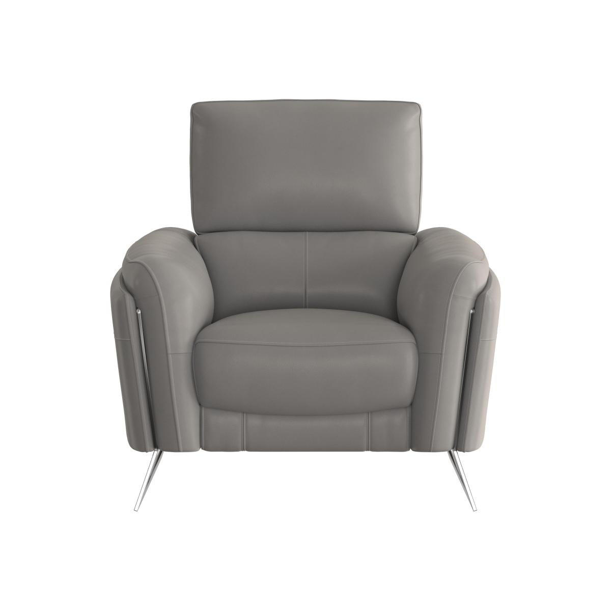 Amarilla Leather Power Recliner Armchair - Grey- World of Leather – image 1