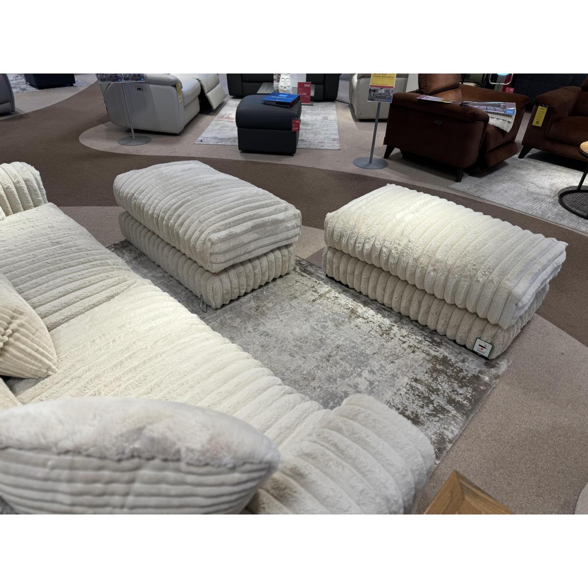 Alexander and James - 4-Seater, Swivel Chair, half Moon Footstool & 2 Footstools – image 3