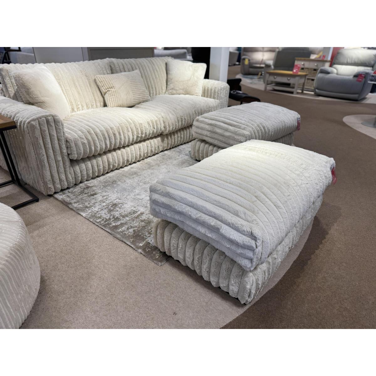 Alexander and James - 4-Seater, Swivel Chair, half Moon Footstool & 2 Footstools – image 4