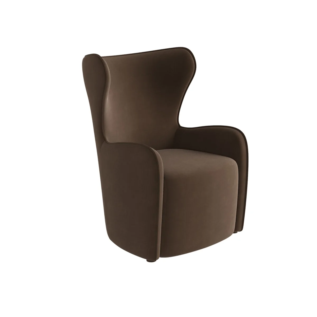 Brown Velvet Highback Accent chair - Paloma – image 5