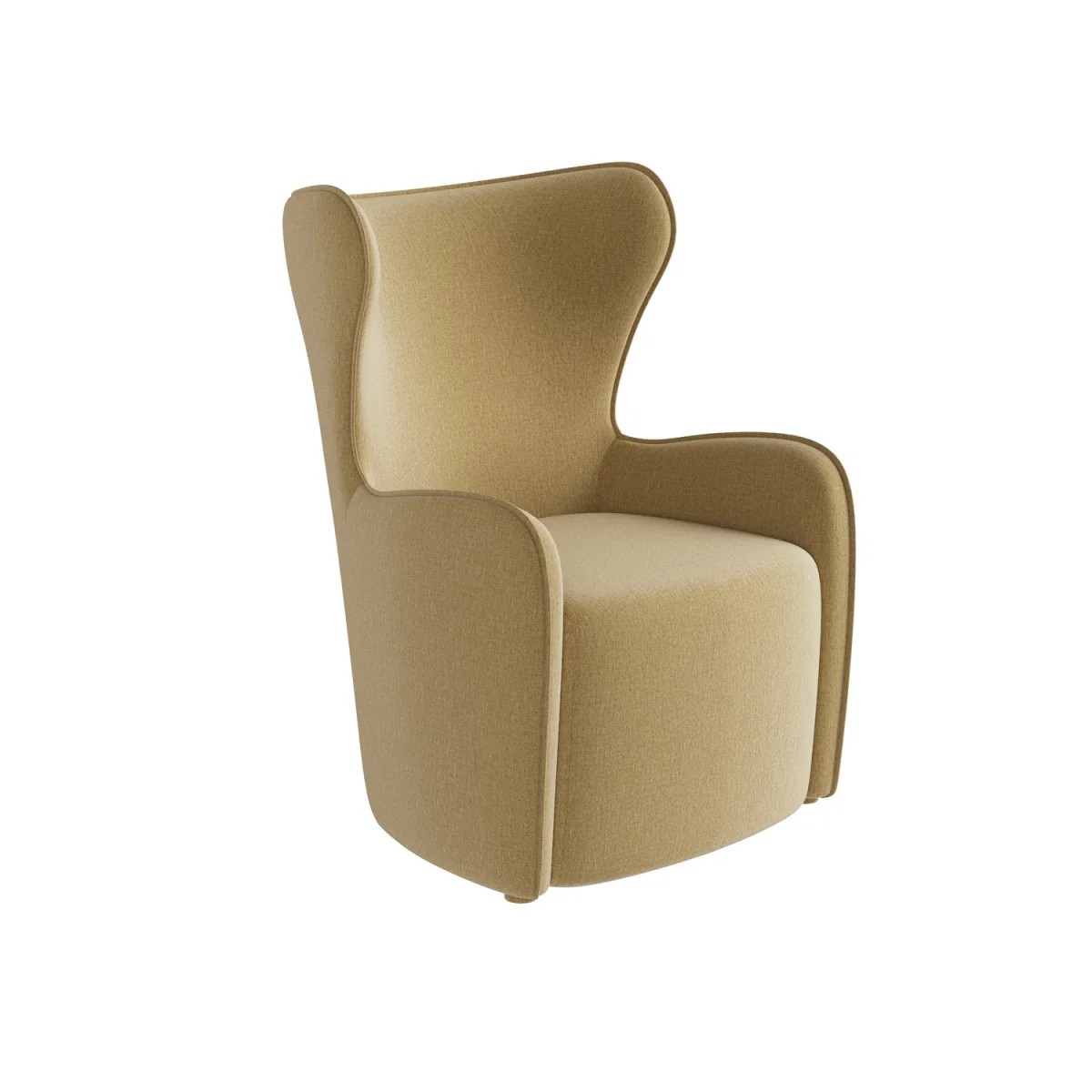 Paloma Armchair in Yellow Chenille – image 3