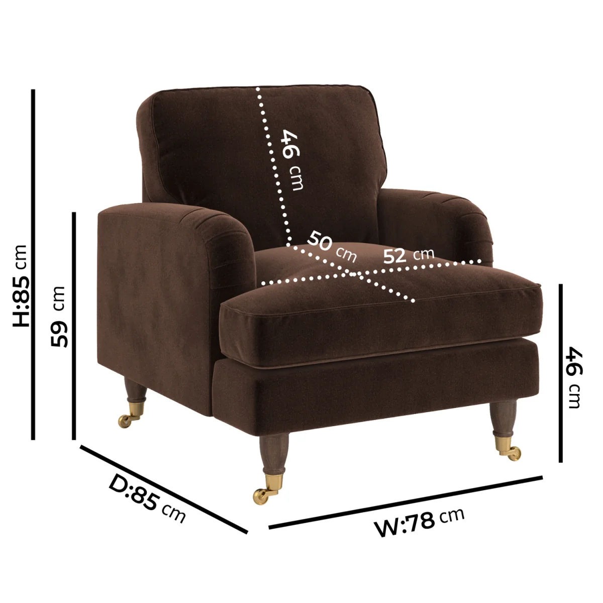 Brown Chenille Armchair - Payton – image 3