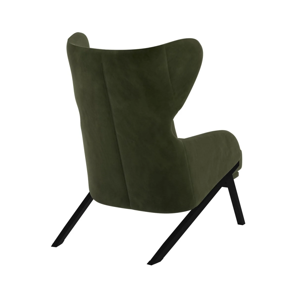 Dark Green Velvet Wingback Accent Chair - Clarence – image 11