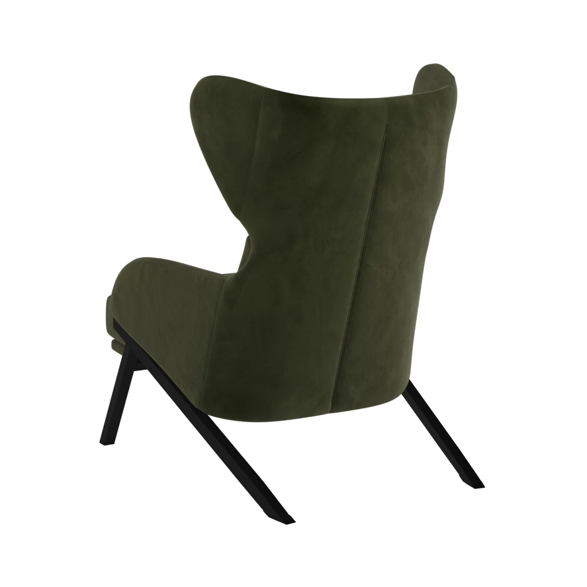 Dark Green Velvet Wingback Accent Chair - Clarence – image 12