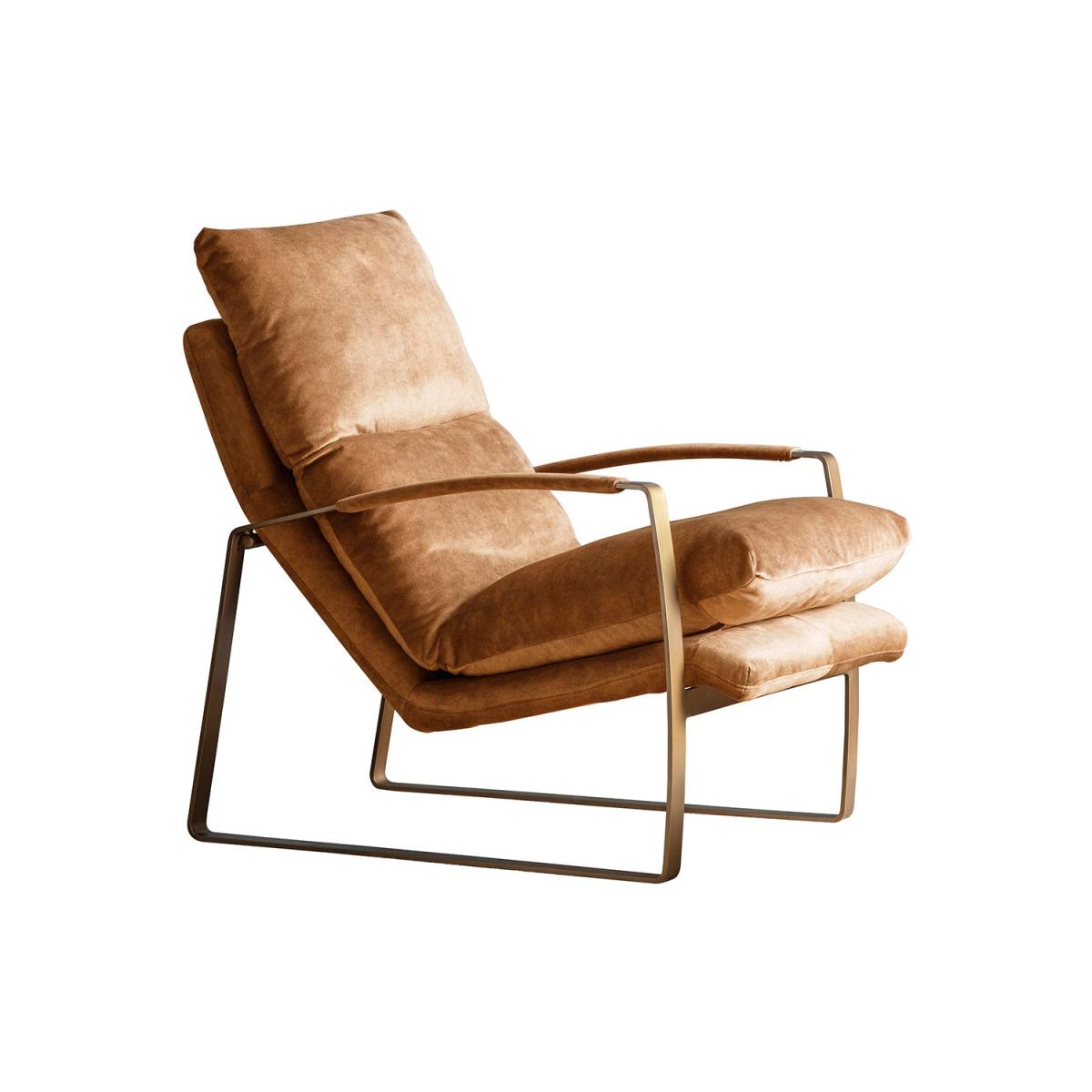 Gallery Fabien Tan Armchair with Gold Frame – image 2