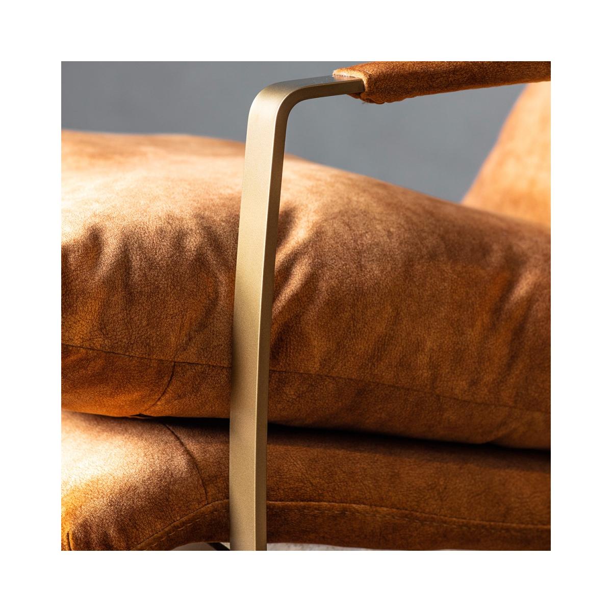 Gallery Fabien Tan Armchair with Gold Frame – image 3