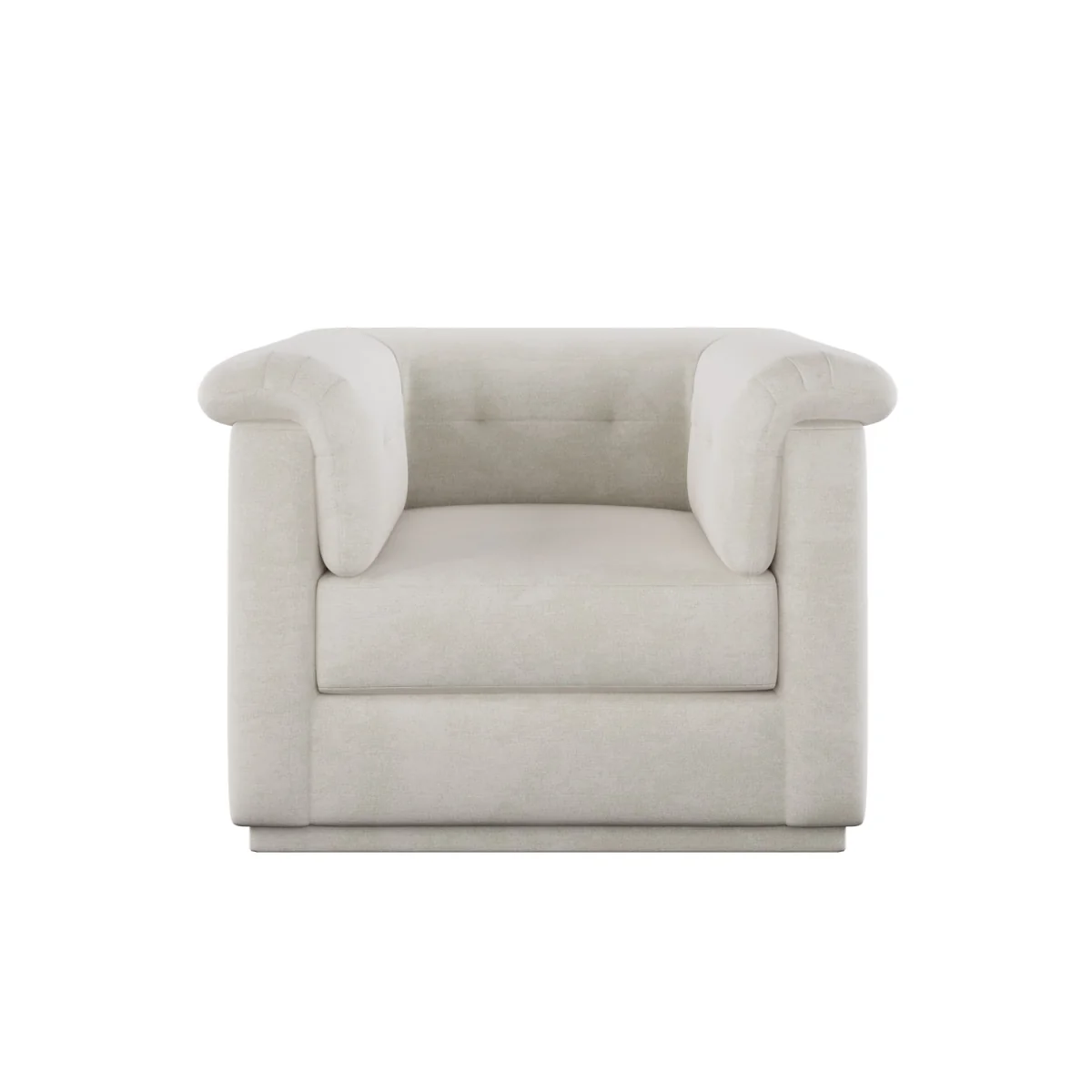 Cream Chenille Armchair - Caleb – image 4