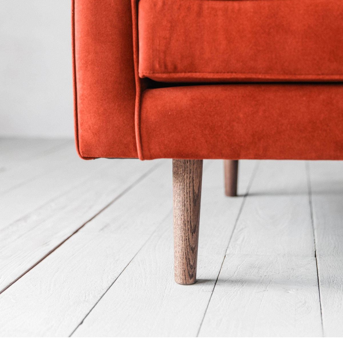 Oscar Burnt Orange Velvet Armchair – image 4
