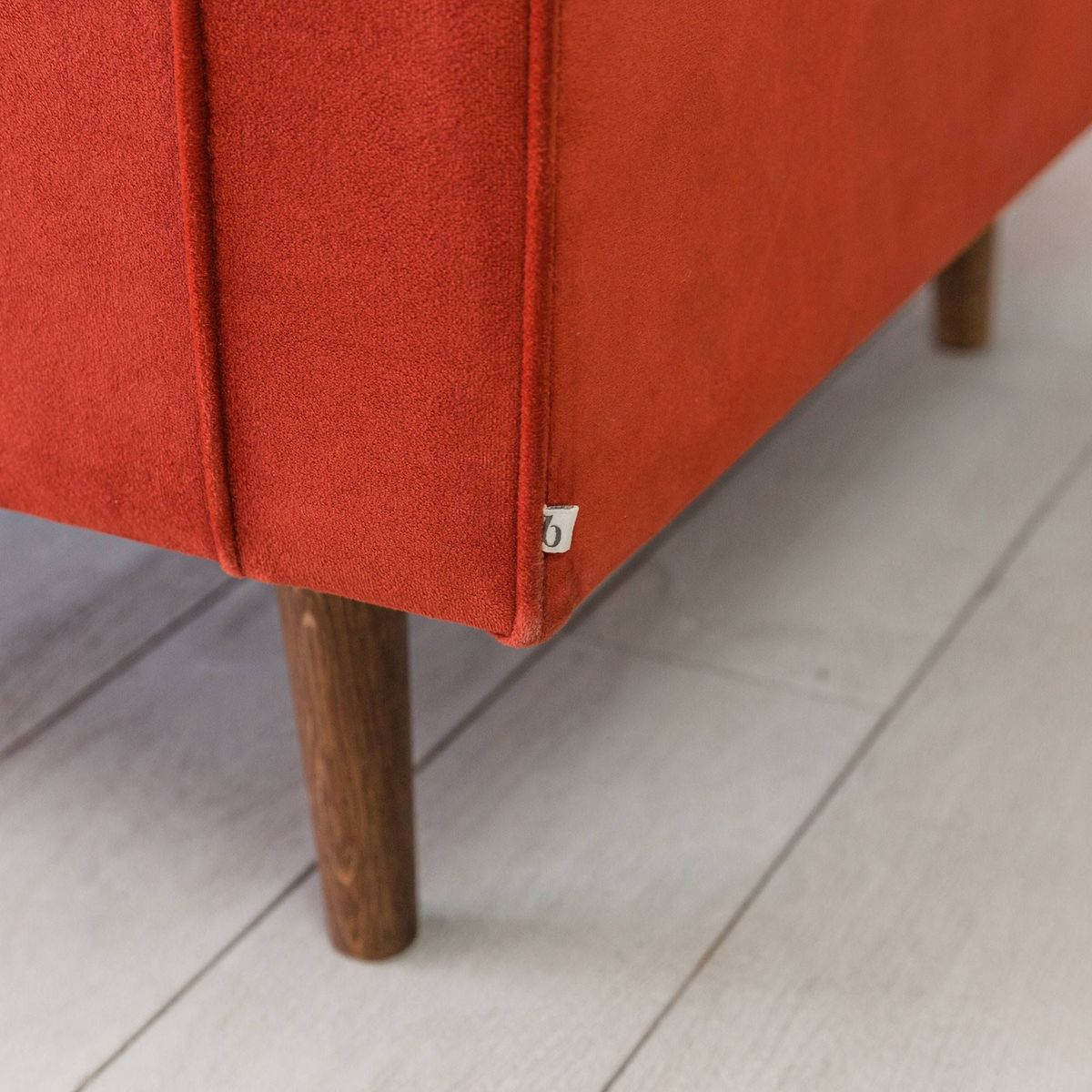 Oscar Burnt Orange Velvet Armchair – image 5