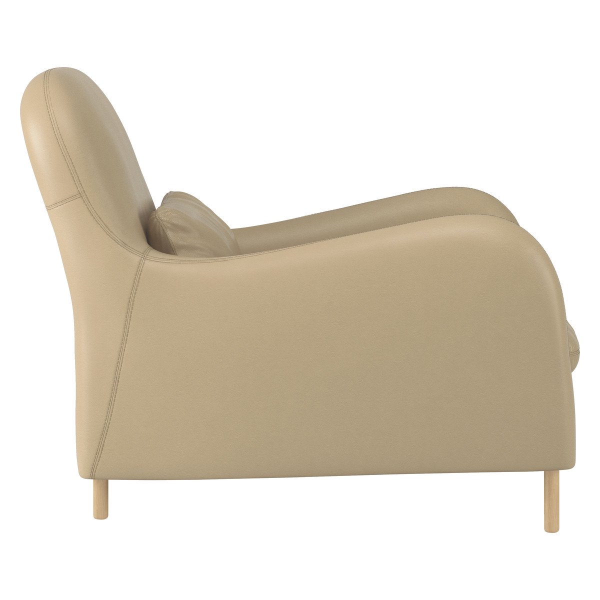 Smithfield Stone Leather Armchair, Stone – image 3