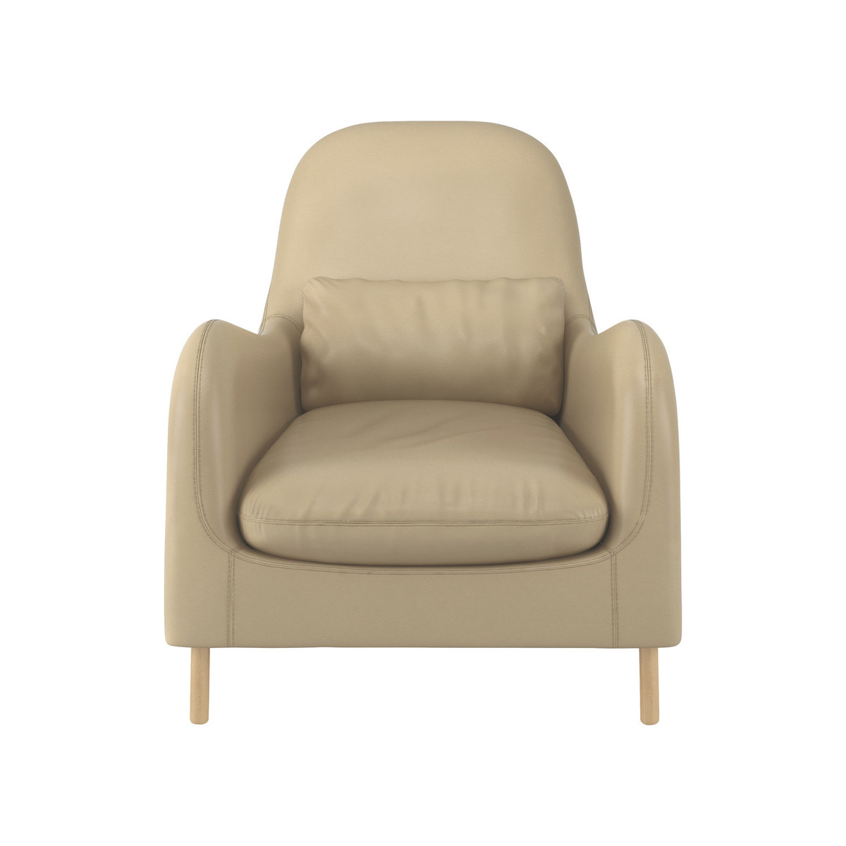 Smithfield Stone Leather Armchair, Stone – image 1