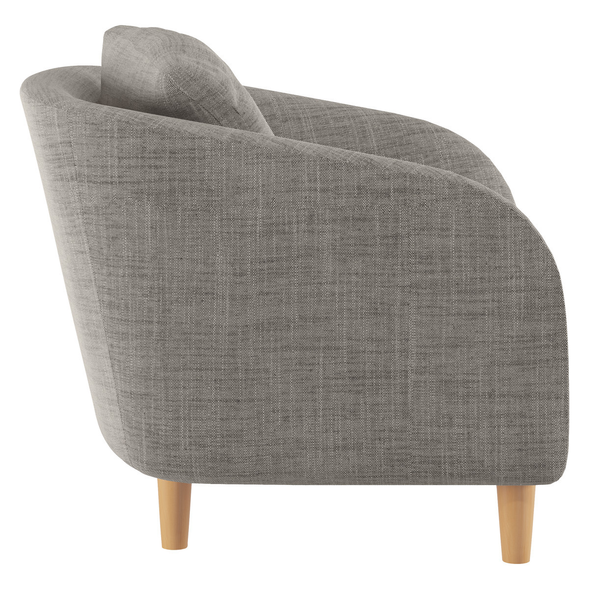 Colby Black And White Italian Woven FaBric Armchair, Black And White – image 4