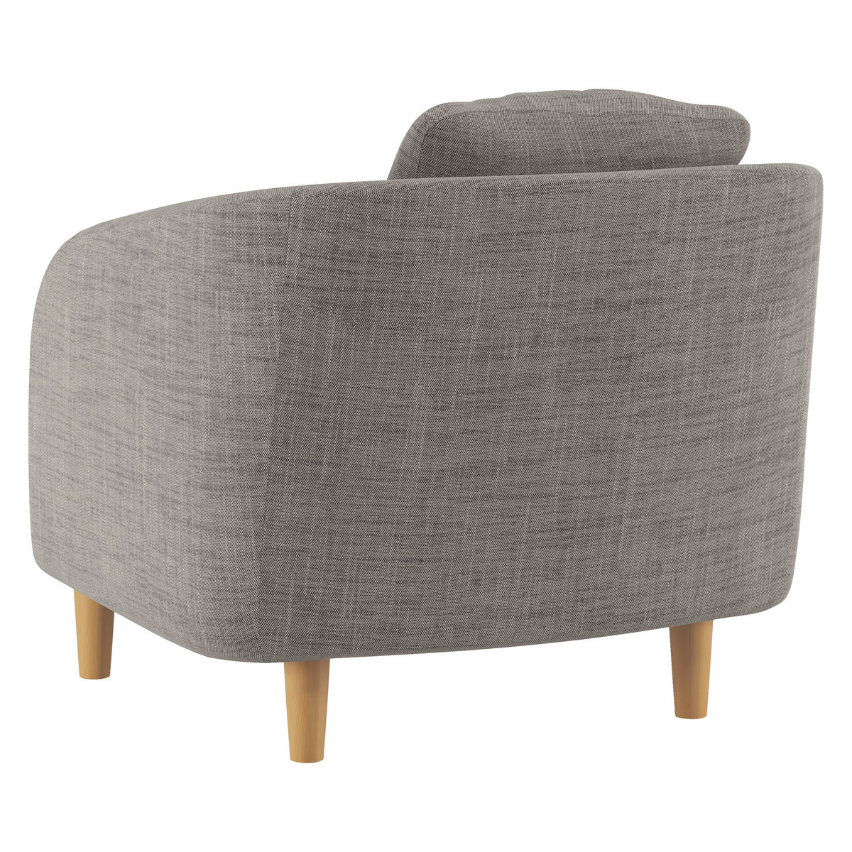 Colby Black And White Italian Woven FaBric Armchair, Black And White – image 5