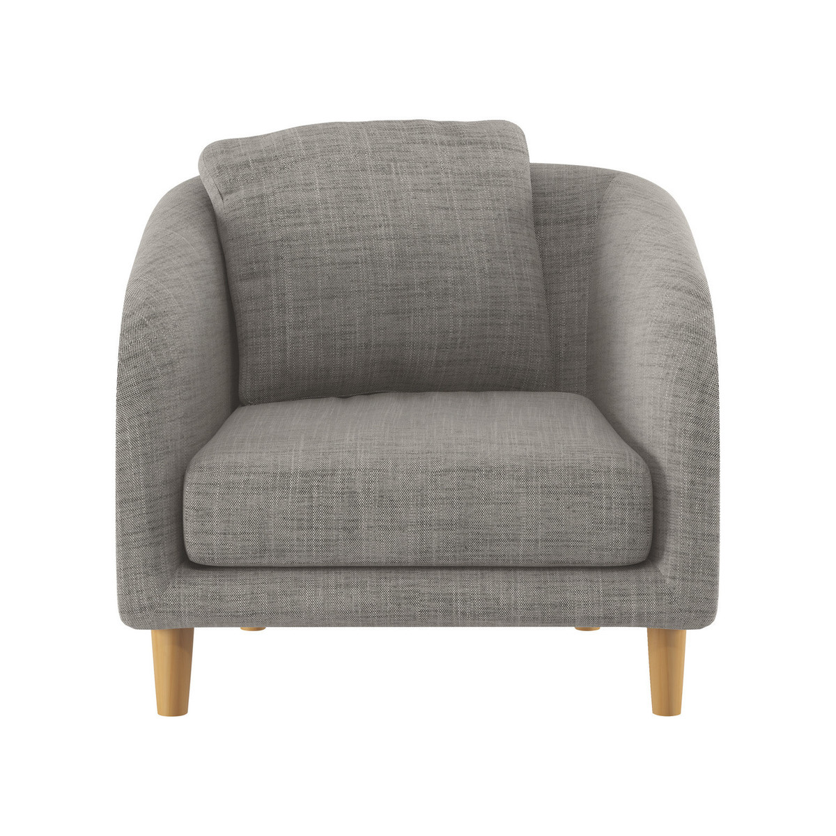 Colby Black And White Italian Woven FaBric Armchair, Black And White – image 1