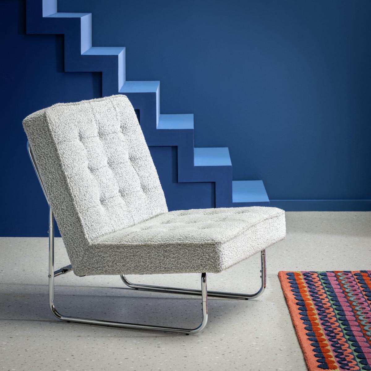 Habitat 60 Duomo Boucle Tubular Chair - Grey – image 3