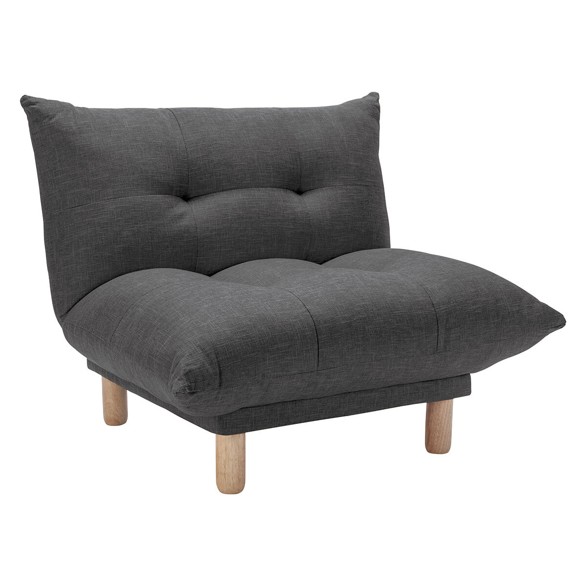 Habitat Kota Fabric Armchair - Charcoal, Charcoal – image 2