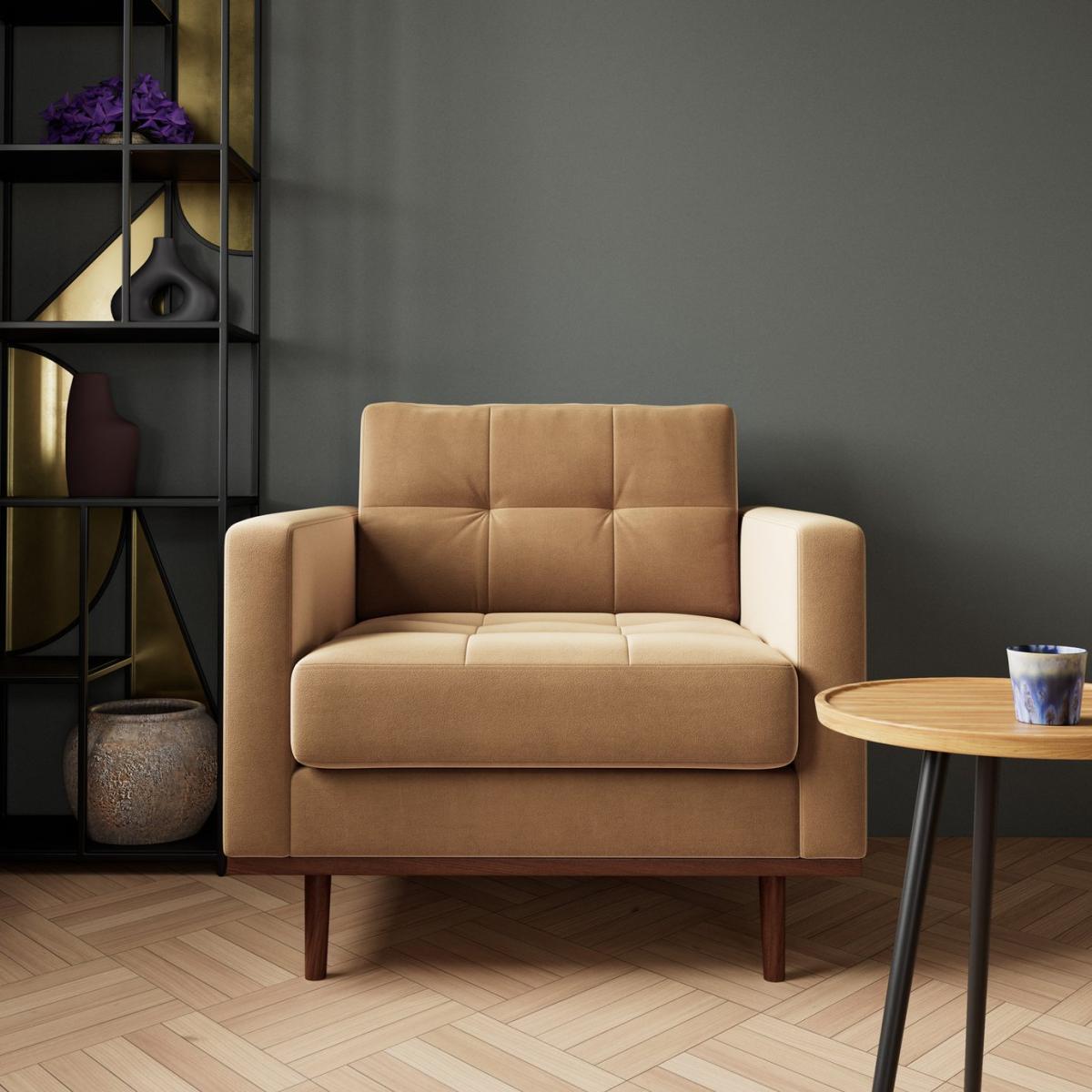 Swoon Berlin Velvet Armchair - Biscuit – image 3