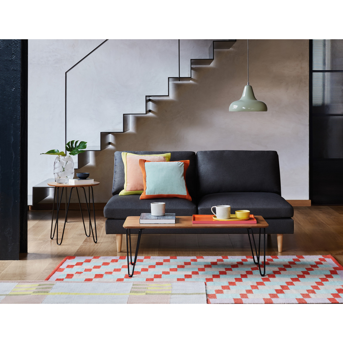 Teo Charcoal Grey FaBric Armchair, Charcoal – image 8