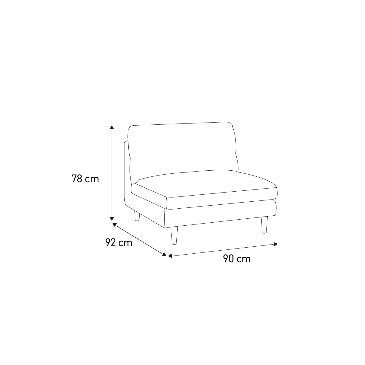 Teo Charcoal Grey FaBric Armchair, Charcoal – image 9