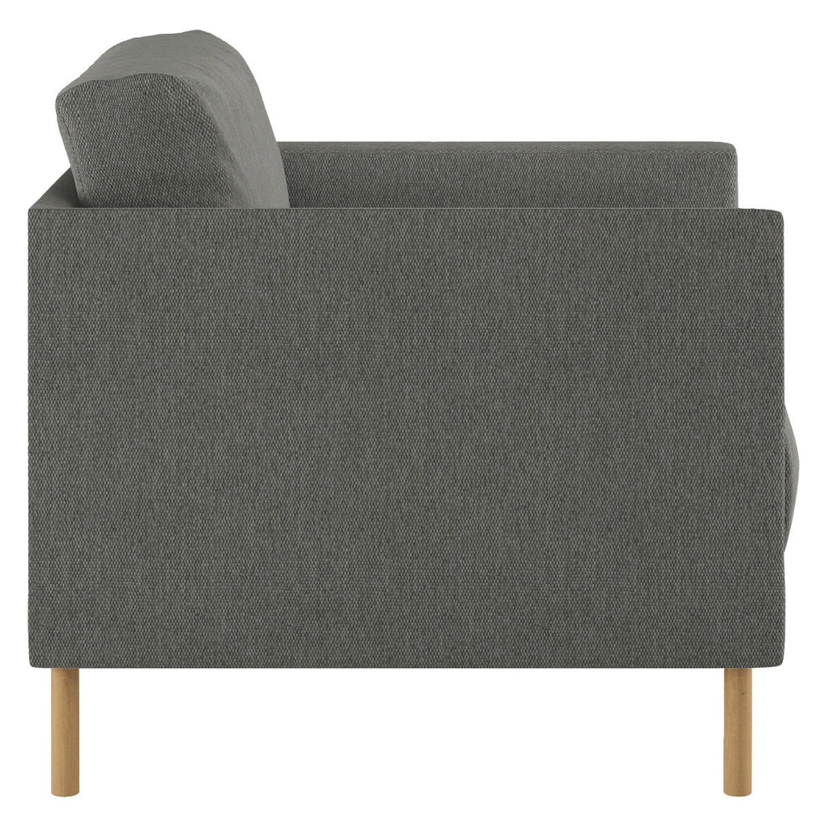 Hyde Charcoal Grey FaBric Armchair, Wooden Legs, Charcoal – image 4