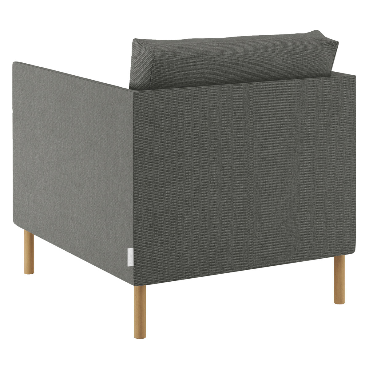 Hyde Charcoal Grey FaBric Armchair, Wooden Legs, Charcoal – image 5