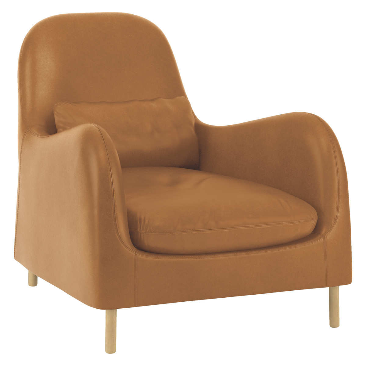 Smithfield Mid Tan Leather Armchair, Mid Tan – image 3
