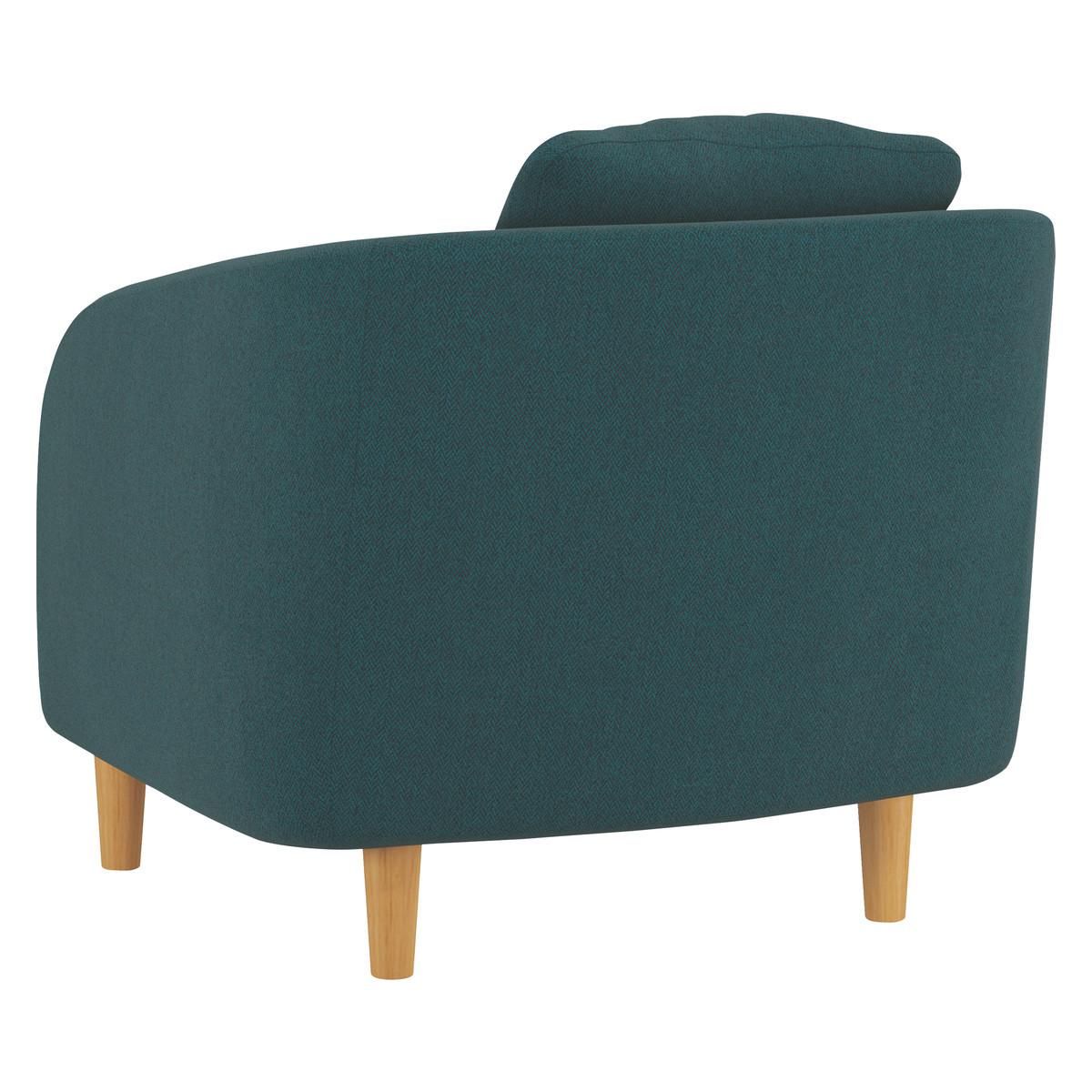 Colby Teal Green Wool Herringbone Armchair, Green – image 5