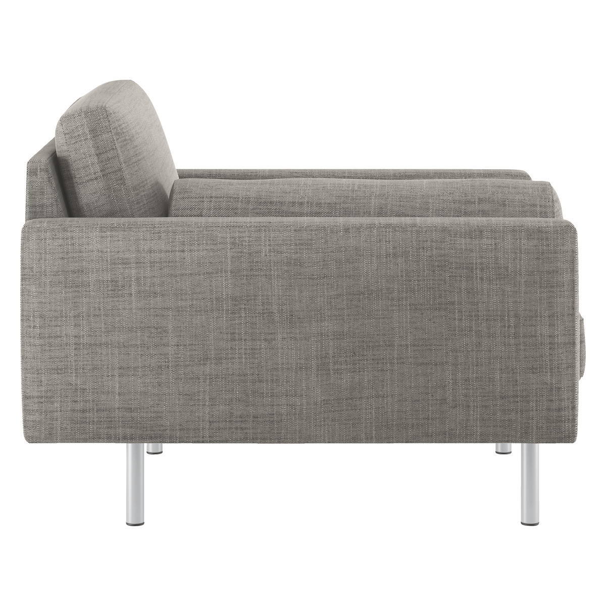 Spencer Black & White Italian Woven FaBric Armchair, Metal Leg, Black And White – image 4